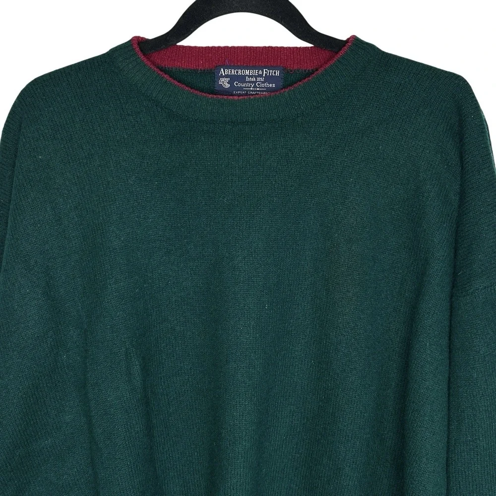 Vintage Abercrombie & Fitch Wool Sweater Large Holiday‎ Y2k Indie Preppy Grandpa